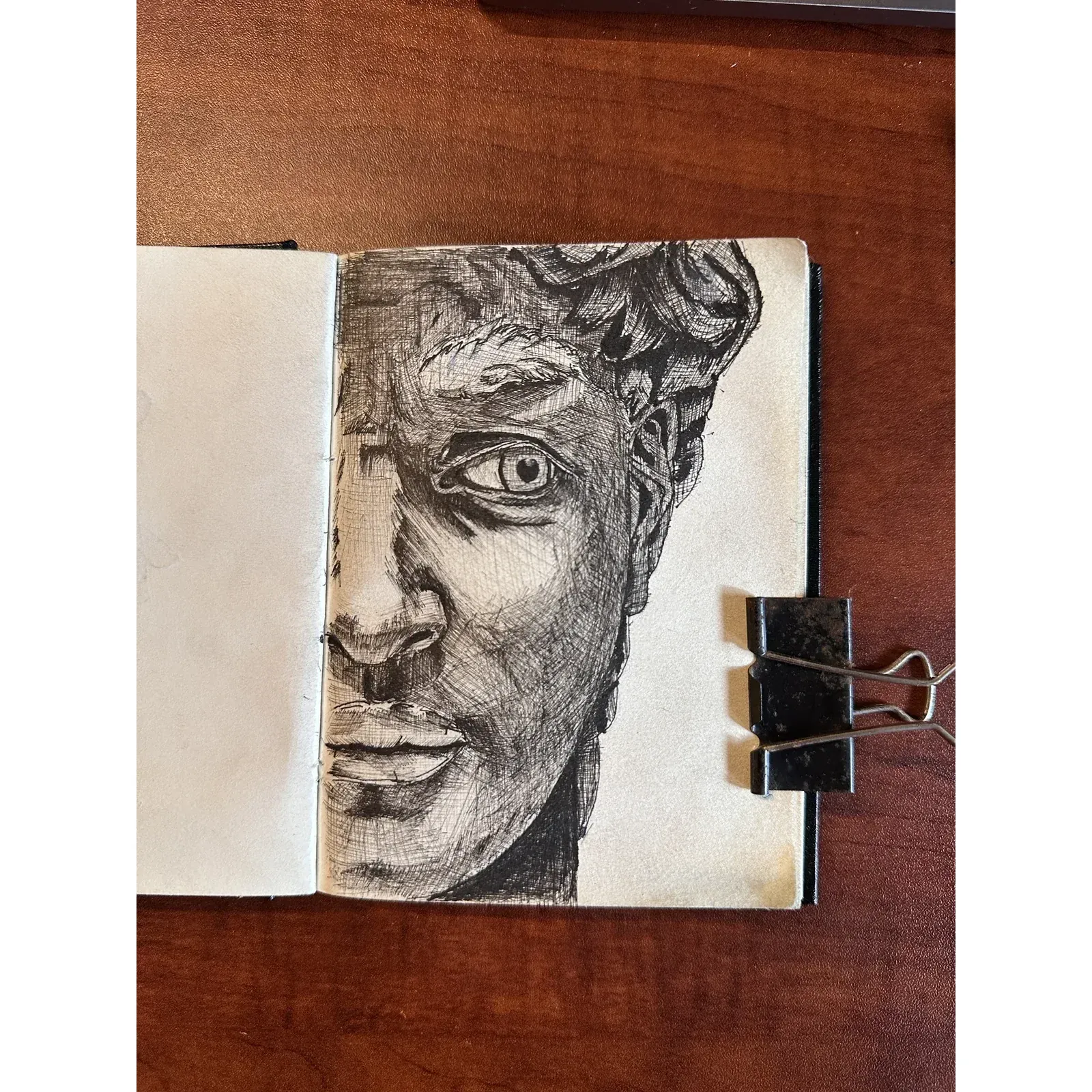 Study of a Sculpture — Ballpoint pen on paper, 2026