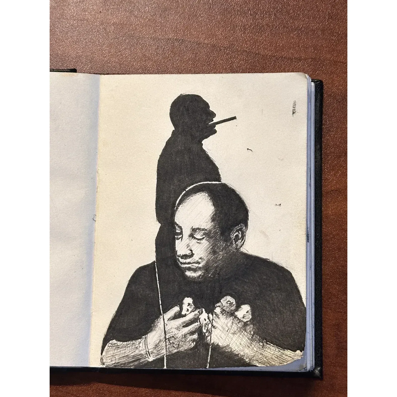 Portrait Study — Ballpoint pen on paper, 2026
