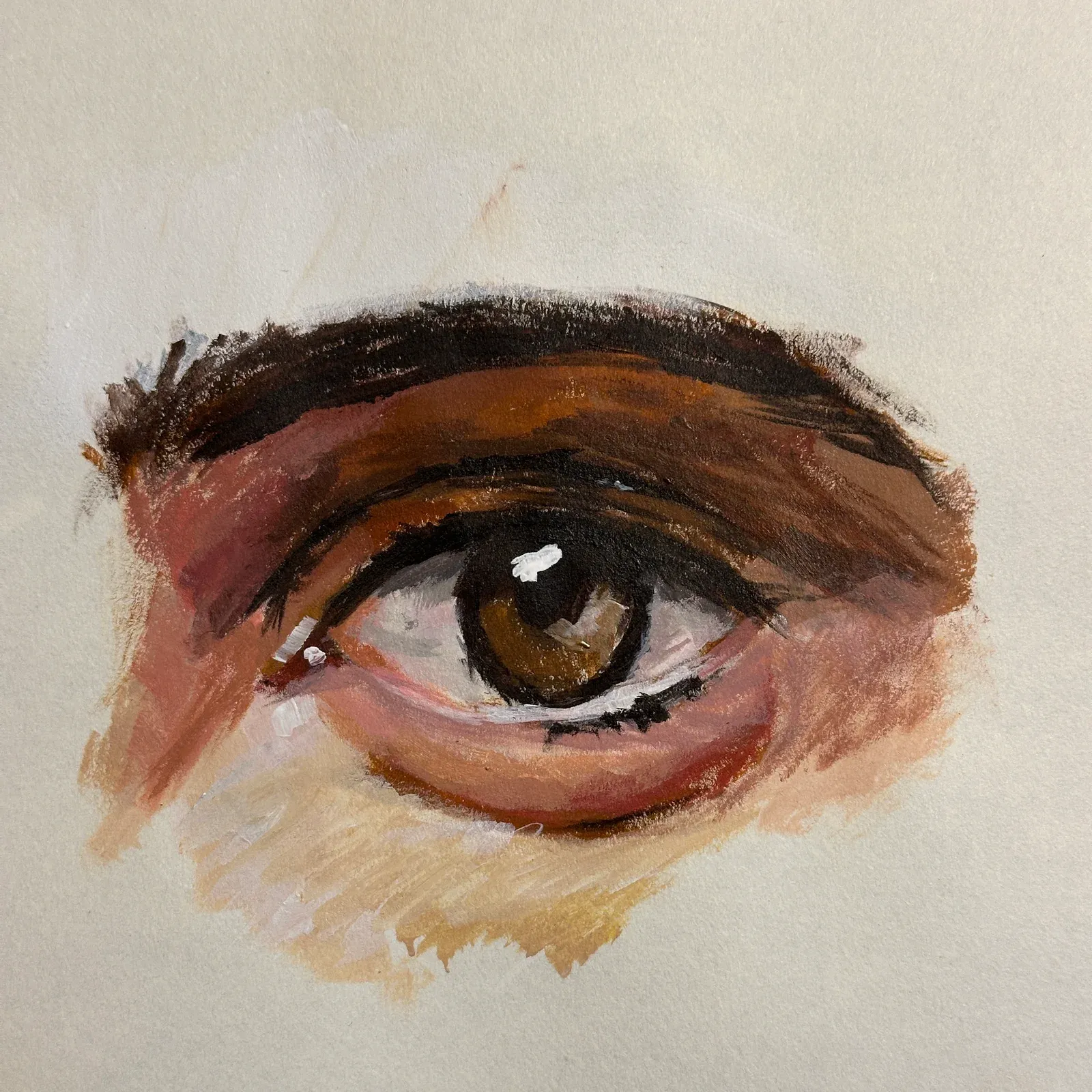 Eye Study — Acrylic on paper, 2026